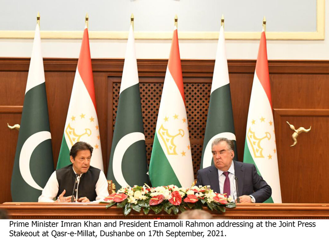 Pakistan, Tajikistan agree to upgrade ties to "long-term strategic partnership" level