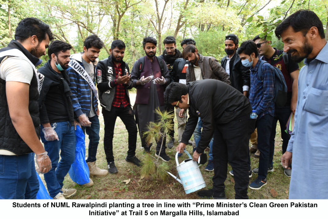NUML Rawalpindi organizes tree plantation, cleaning drive
