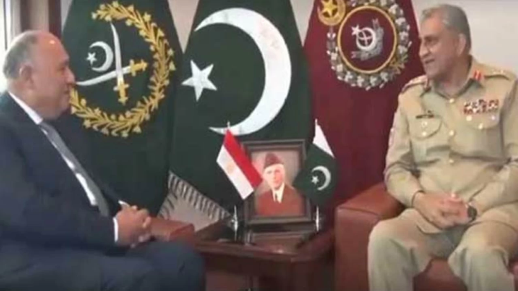 COAS, Egyptian FM for enhancing bilateral cooperation