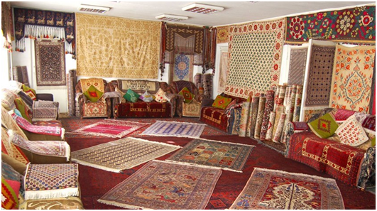 “Khujum”the most creative and attractive carpet factory in Samarkand.