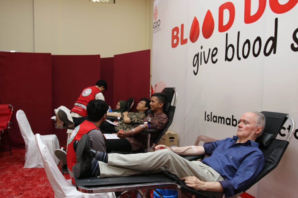 Indonesian Embassy organized a Blood Donation camp in collaboration with PRCS