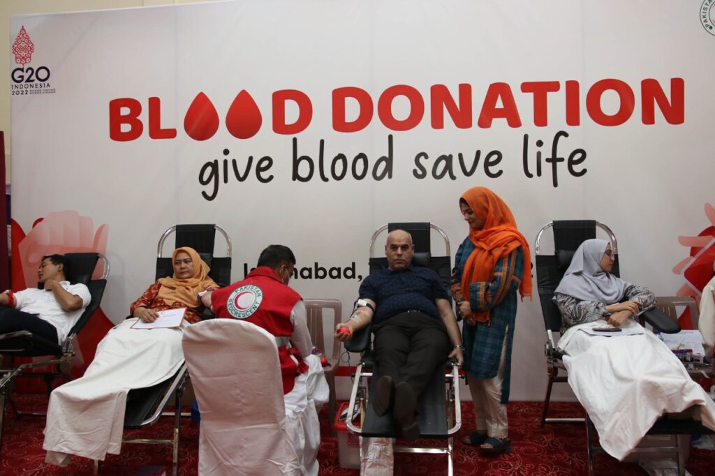Indonesian Embassy organized a Blood Donation camp in collaboration with PRCS