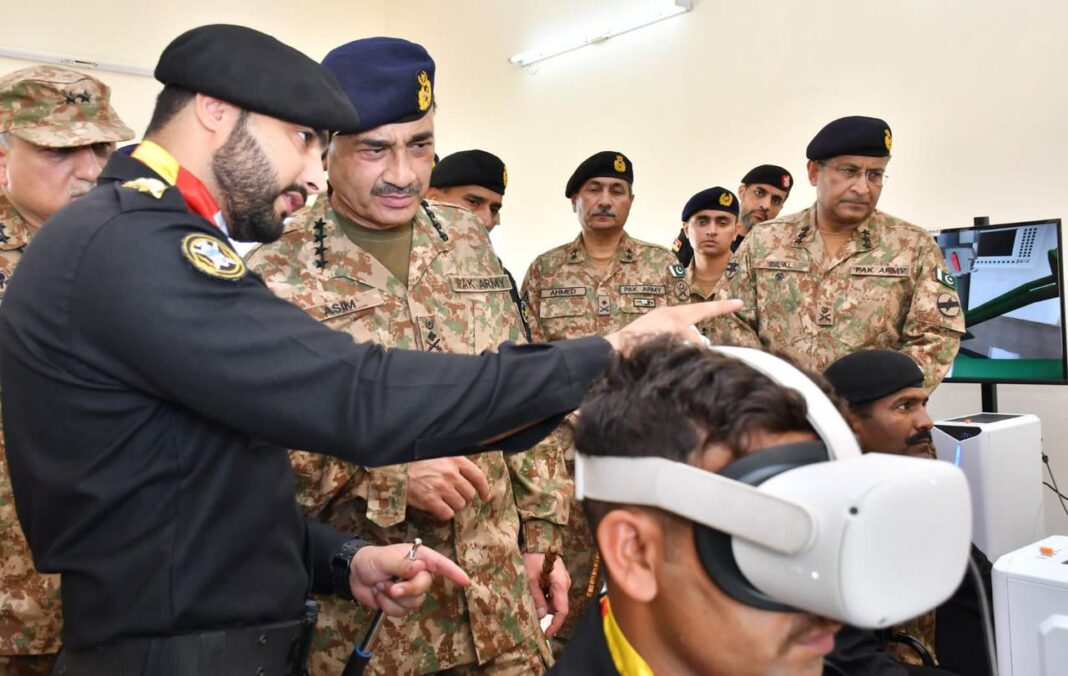Army chief inspects training of Strike Corps at Tilla Field Firing Range