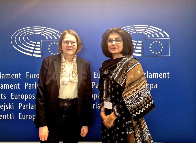Pakistan’s ambassador meets Vice President EU Parliament in Brussels