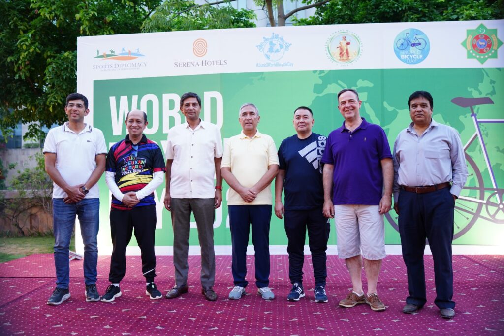 Turkmenistan Embassy & Serena Hotels Mark World Bicycle Day with Healthy Initiative.