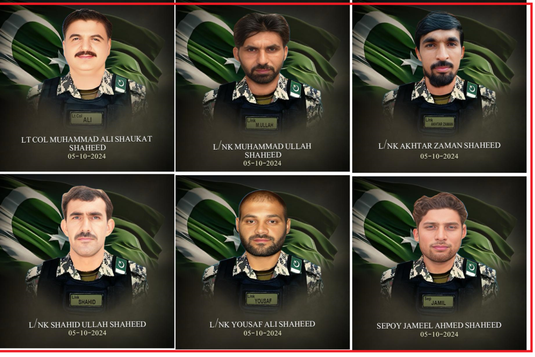 Lieutenant Colonel, five soldiers martyred in North Waziristan during attack on Khwarij