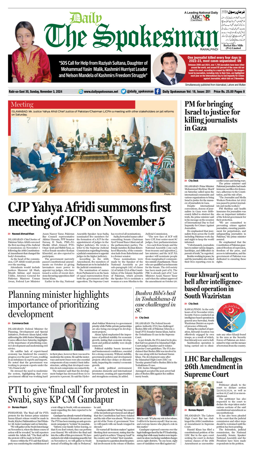 Daily The Spokesman November 03 2024 PDF