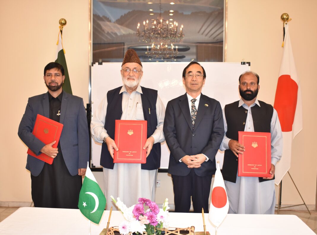 Government of Japan provides grant assistance to three NGOs for development projects in Pakistan