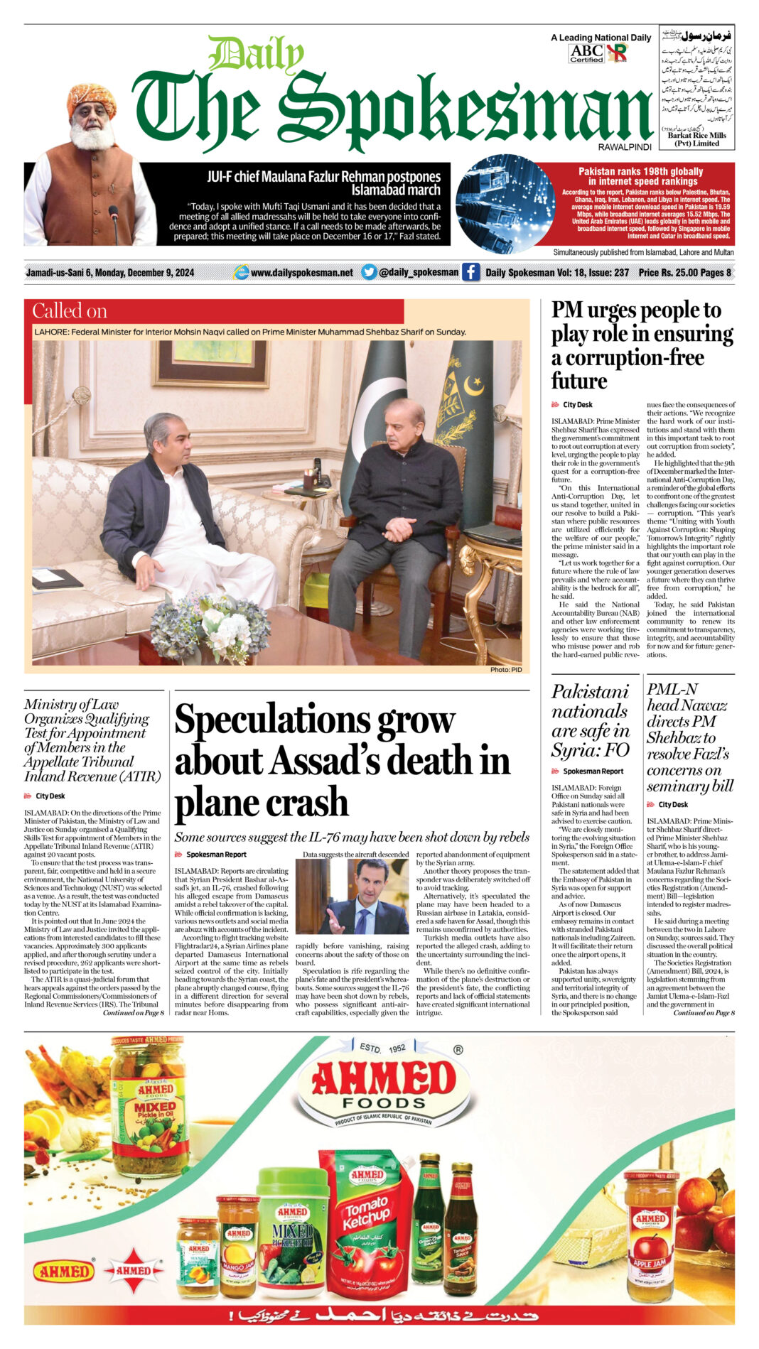 Daily The Spokesman December 09 2024 PDF