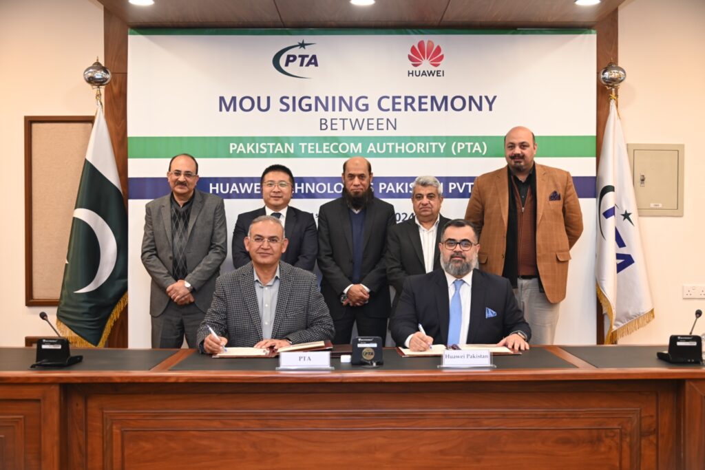 PTA and Huawei Pakistan Sign MoU to strengthen collaboration in IT and Telecom sector