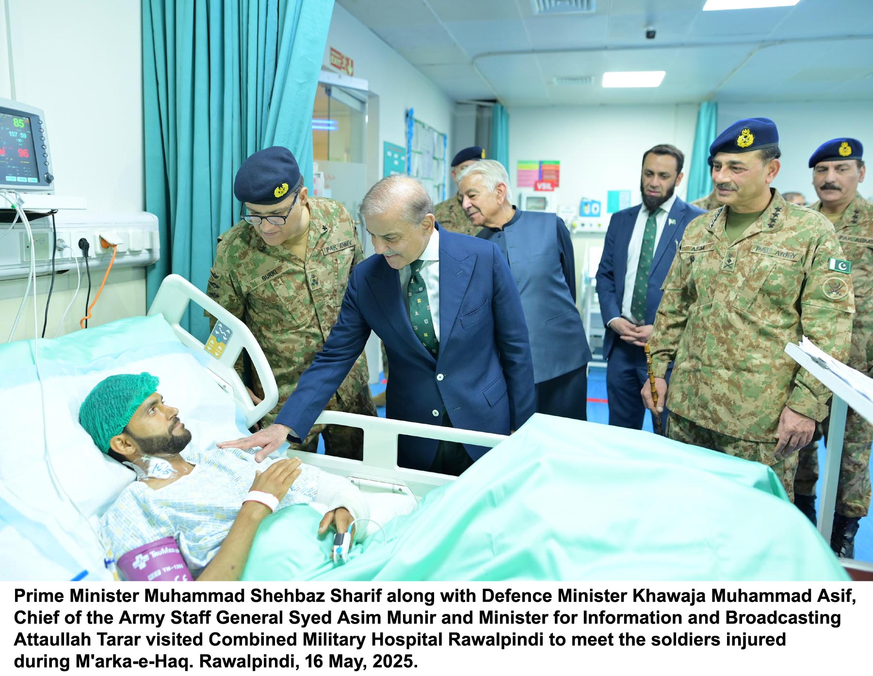 PM visits CMH, inquire after health of injured soldiers