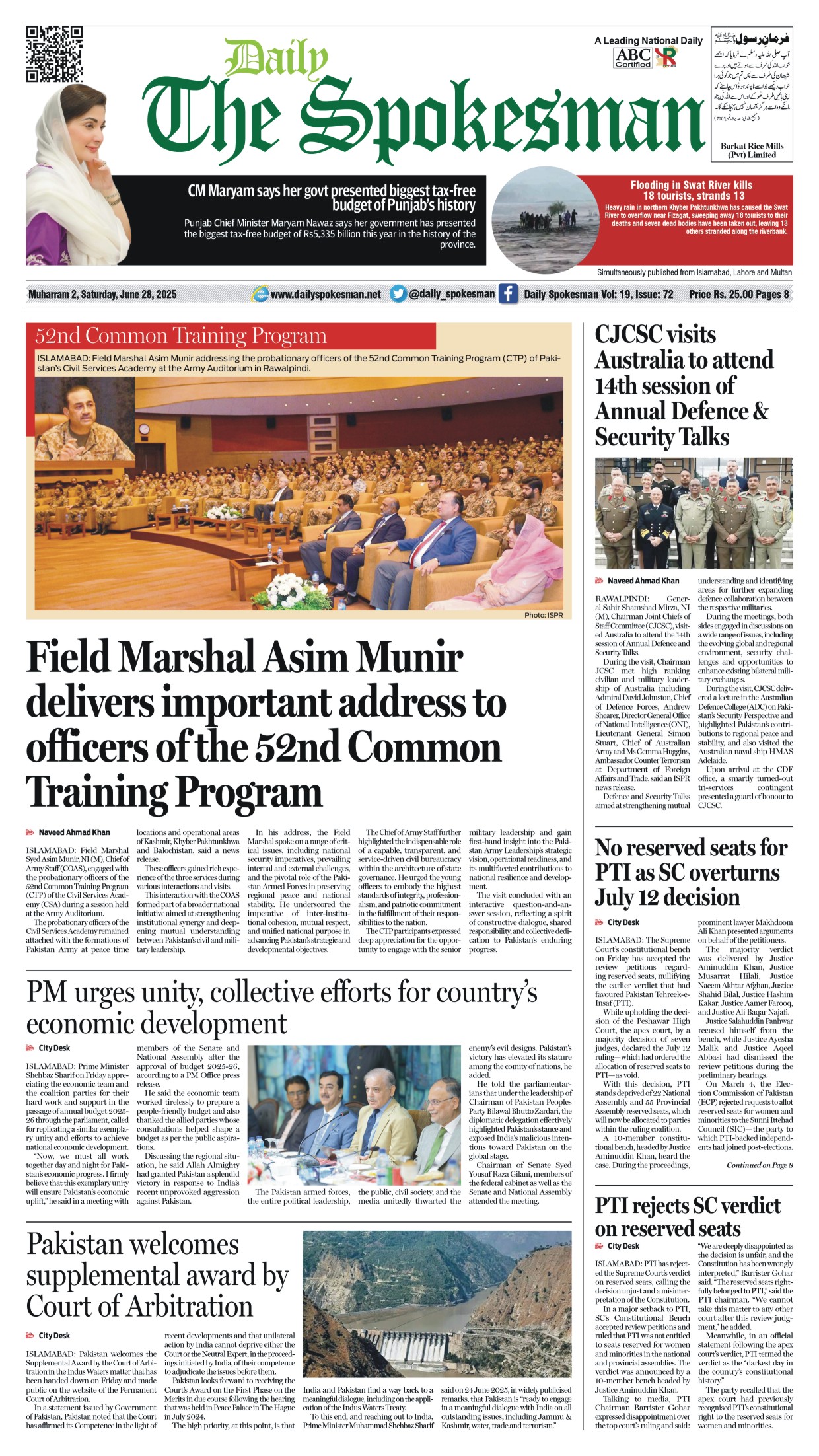 Daily The Spokesman 28 June 2025 PDF