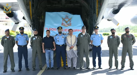 PAF launches flood relief operation in Gilgit-Baltistan