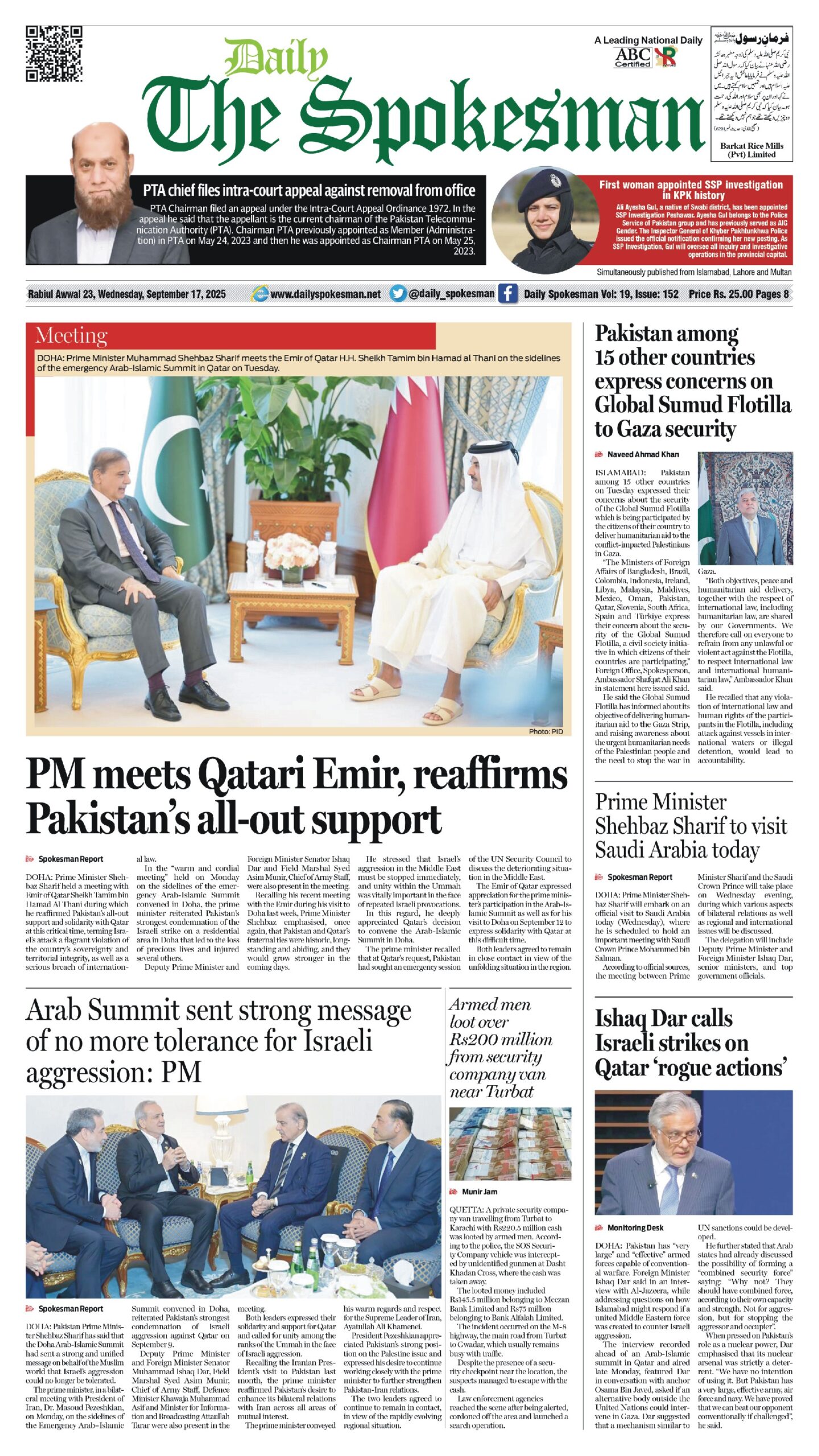 Daily The Spokesman 17 September 2025 PDF