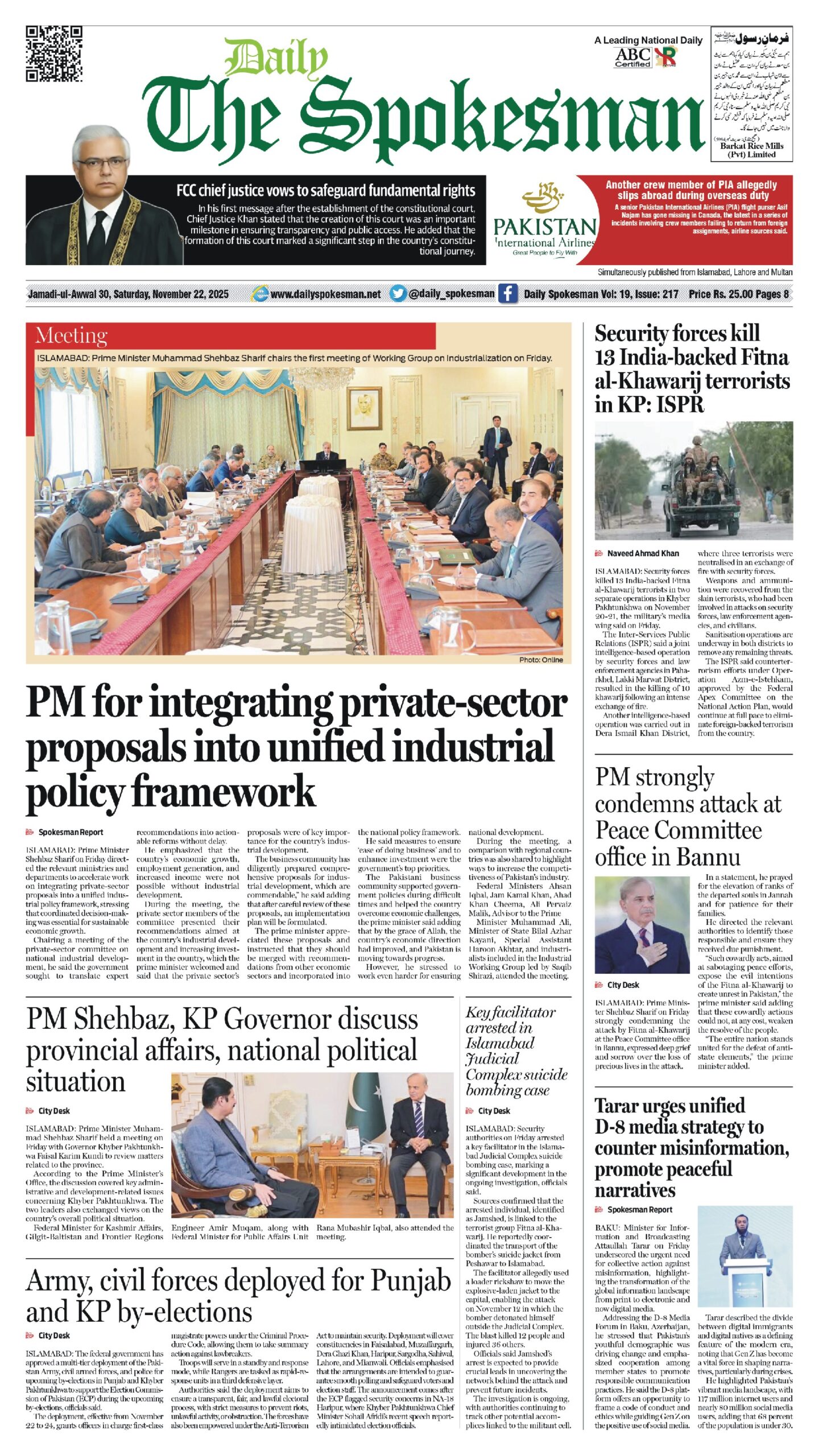 Daily The Spokesman 22 November 2025 PDF