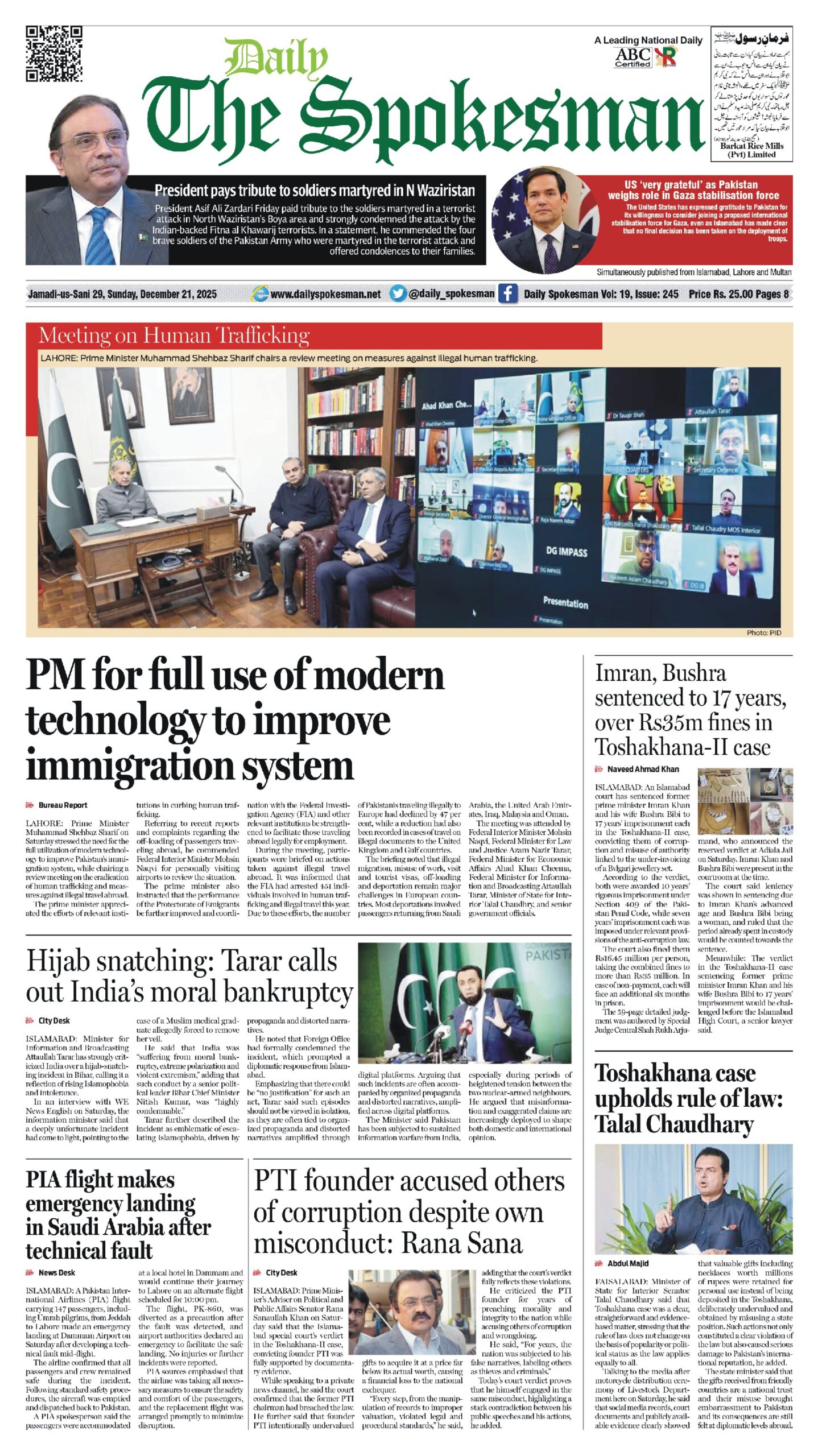 Daily The Spokesman 21 December 2025 PDF