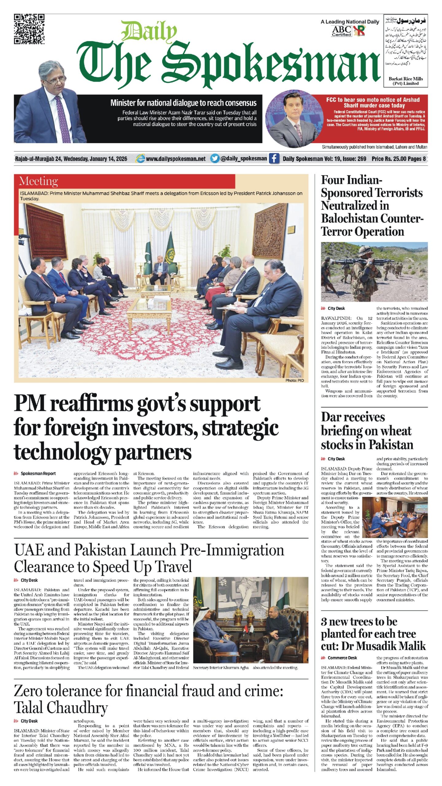 Daily The Spokesman 14 January 2026 PDF