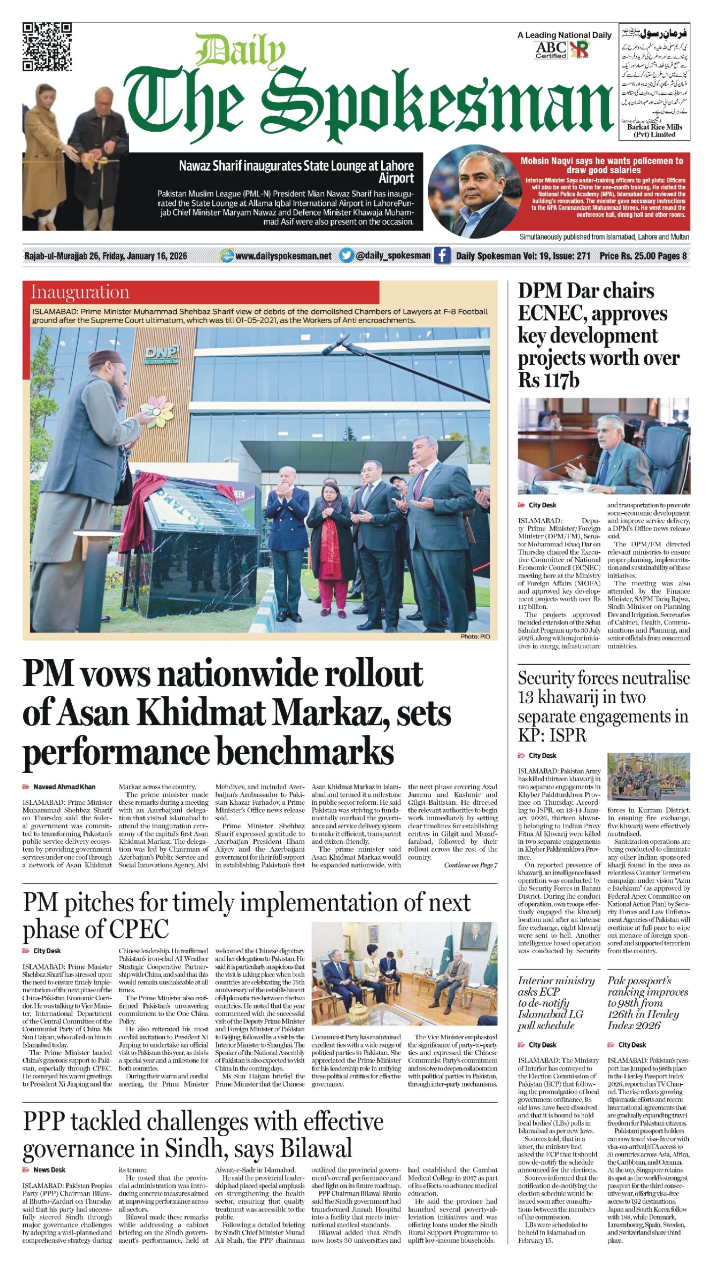 Daily The Spokesman 16 January 2026 PDF