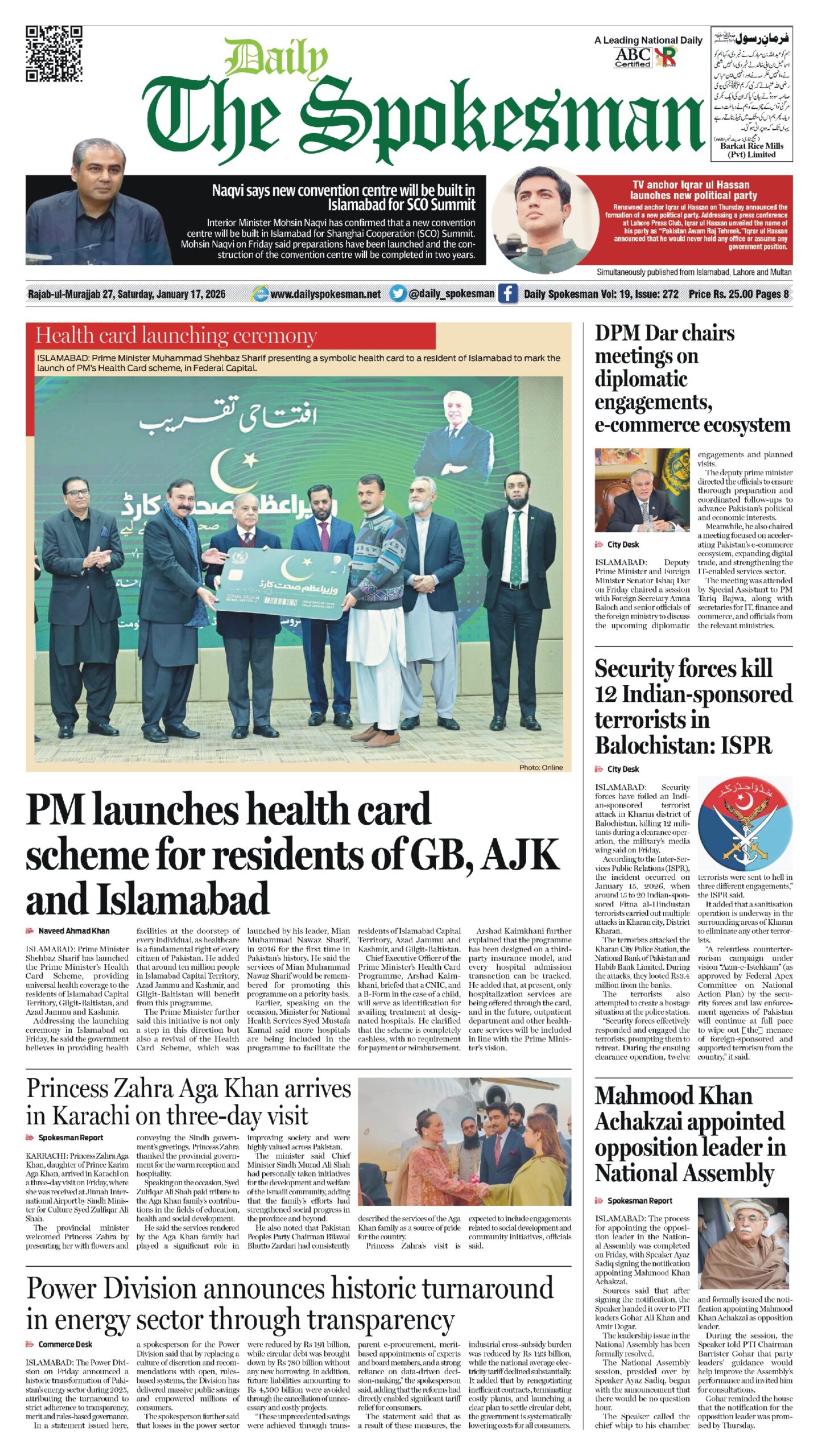 Daily The Spokesman 17 January 2026 PDF