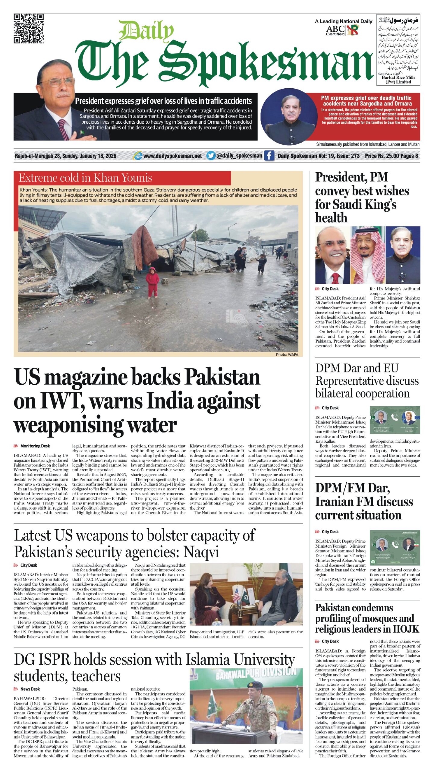 Daily The Spokesman 18 January 2026 PDF