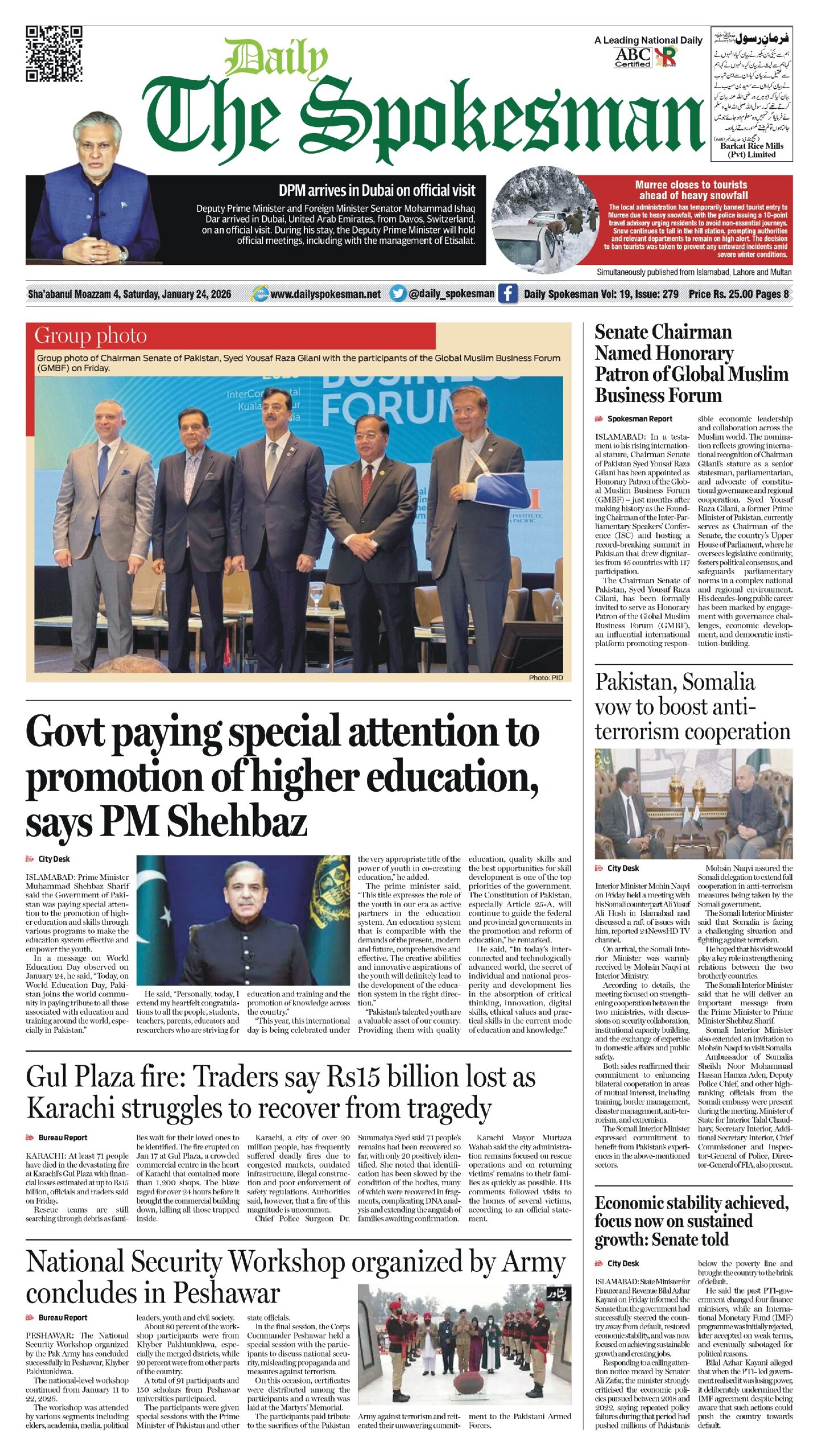 Daily The Spokesman 24 January 2026 PDF