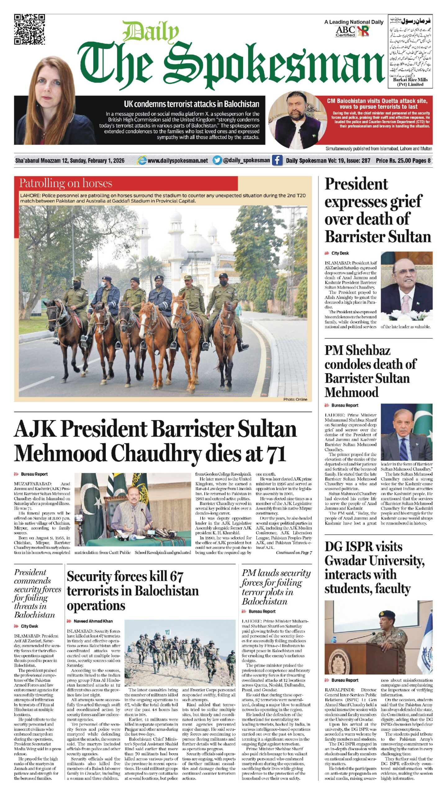 Daily The Spokesman 01 February 2026 PDF