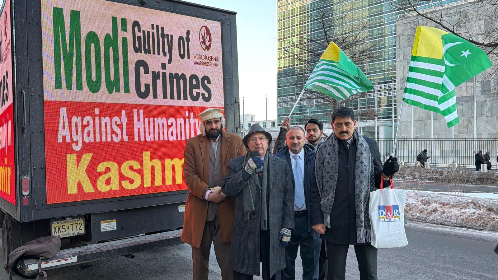 Digital Trucks in New York Flash Message: Kashmir Is Not Forgotten